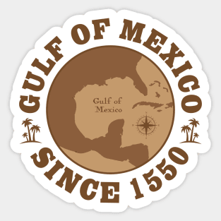 Gulf of Mexico Retro Sticker